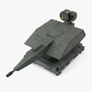 Barrel Air Defense System Skynex Green 3D model