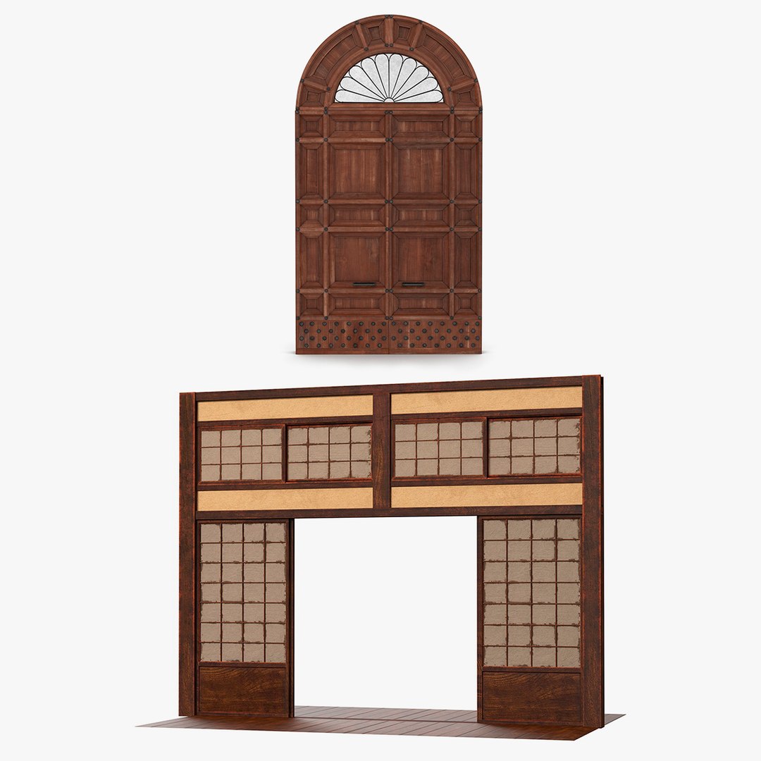 Doors collection 3D model preview