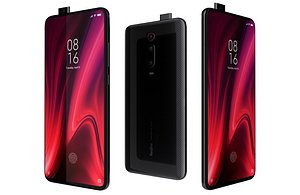 3D Xiaomi Redmi K20 Pro Carbon black Low Poly model