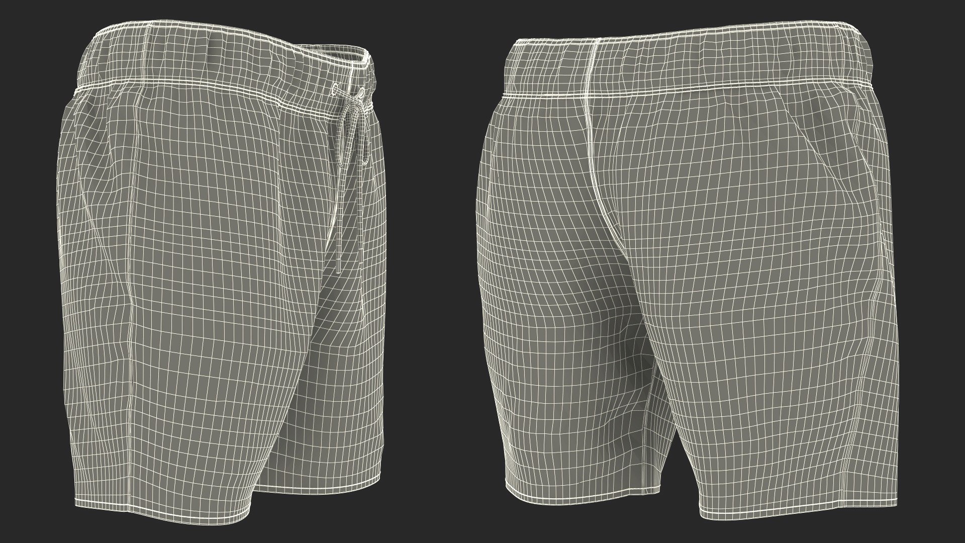 3D Casual Drawstring Shorts - TurboSquid 2389971