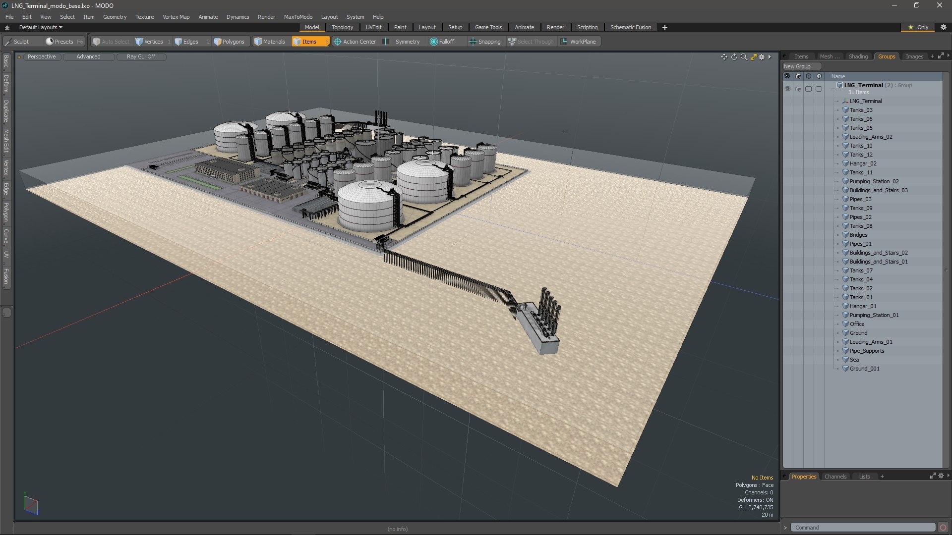 LNG Terminal 3D Model - TurboSquid 2310321