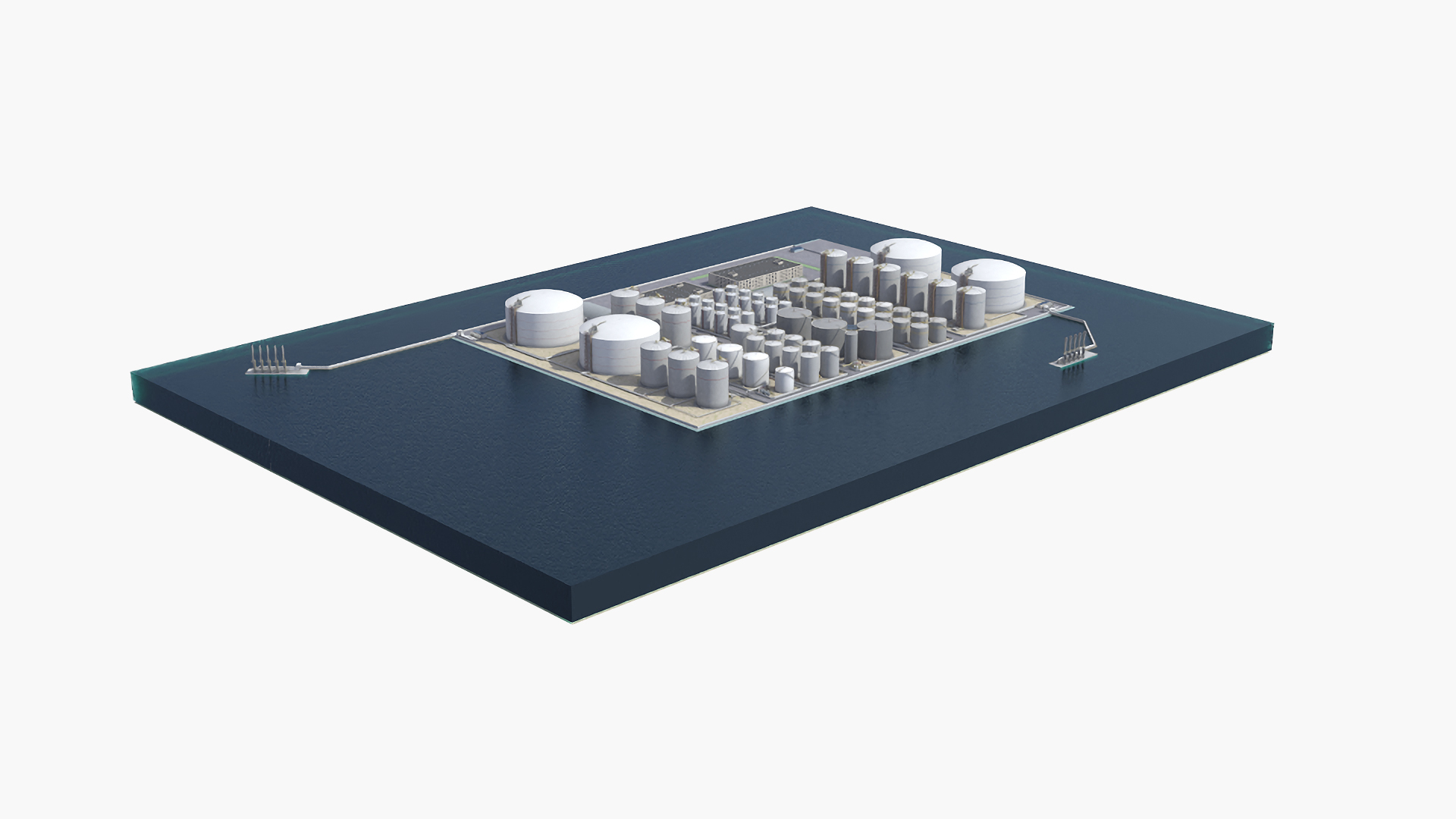 LNG Terminal 3D Model - TurboSquid 2310321