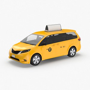 modern-new-york-city-taxi-02---with-labels 3D model