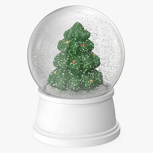 3D snow globe christmas tree