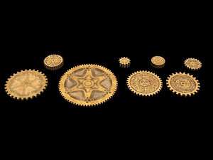 steampunk gears 3d 3ds