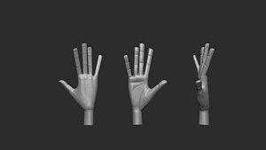3D model Cartoon Hand 2