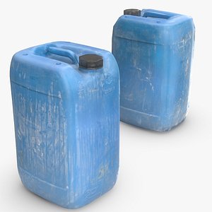 Low  High Poly Plastic Dirty JerryCan Vray