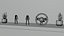 Modelo 3D de escritorio para juegos minimalista de Nikdox