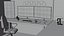 Modelo 3D de escritorio para juegos minimalista de Nikdox