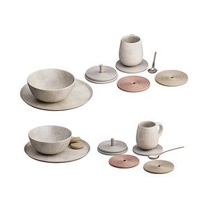 3D model Dish set 3