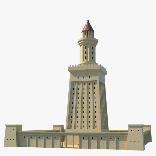 ancient lighthouse alexandria lights 3D model