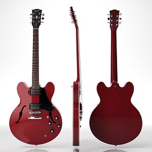 3D model Gibson ES 335 Wine Red