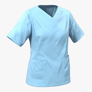 3d model female surgeon dress 14