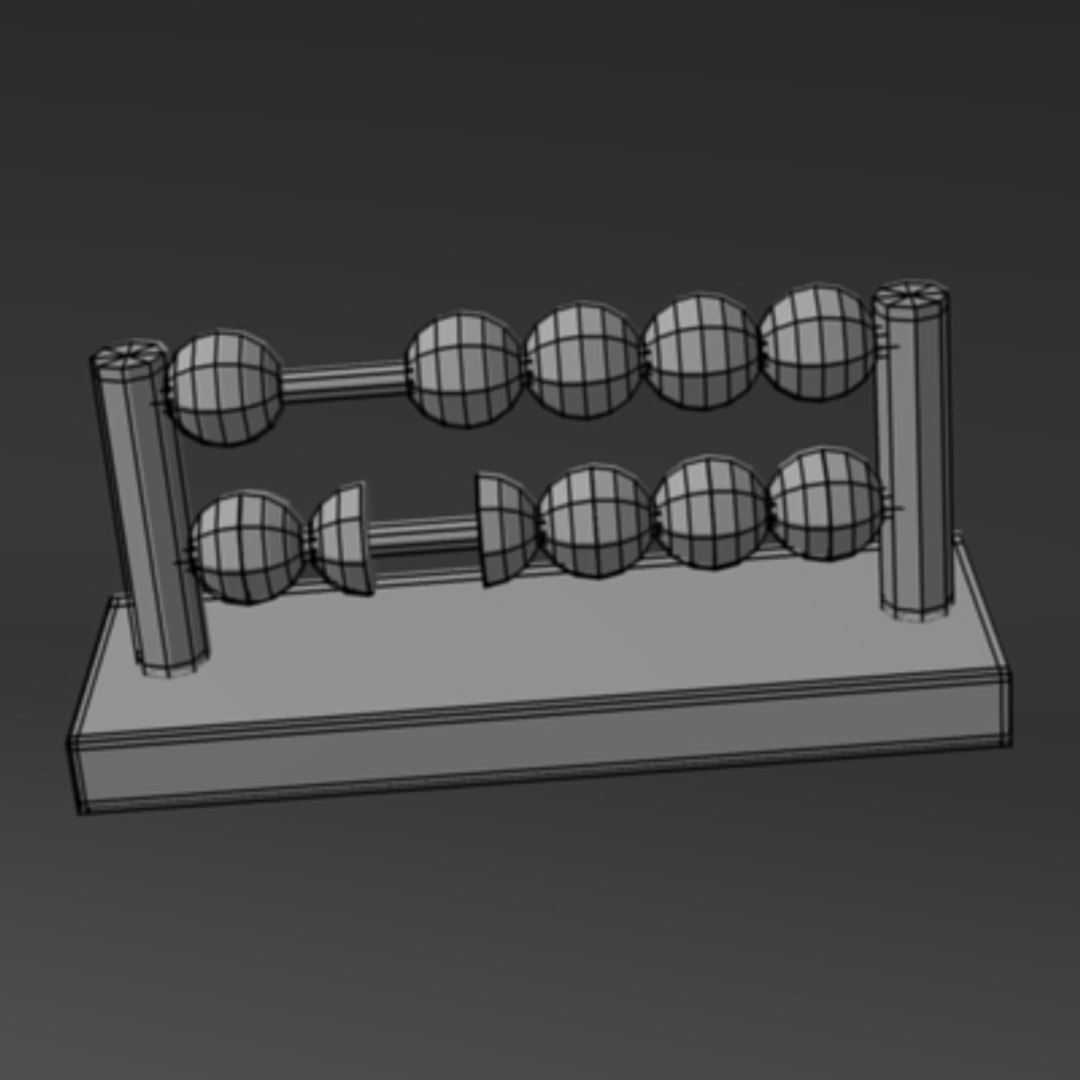 Wooden Counter 3d Model