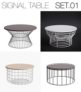 3d model signal table set 01