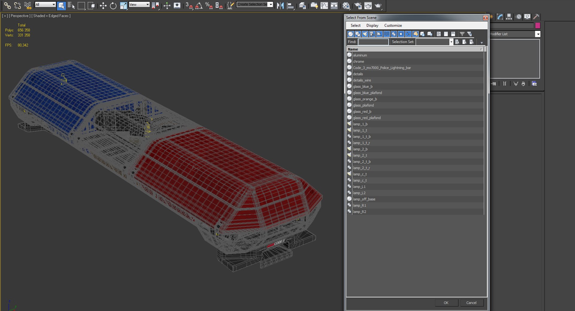 3d Police Lightbar Code 3 Model