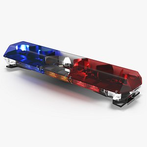 3d police lightbar code 3 model