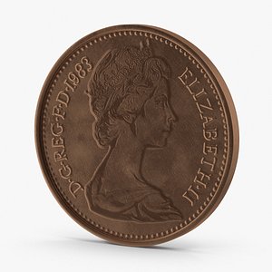 1 Pence Coin Aged
