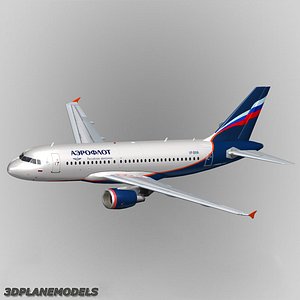 airbus a319 aeroflot a-319 3d model