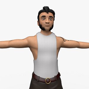 3D model 3D Cartoon Common-man Character Without Rig
