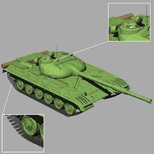 T-64 BV Main Battle Tank Camo Clean 3D Model $149 - .3ds .blend .c4d .fbx  .max .ma .lxo .obj .upk .unitypackage - Free3D