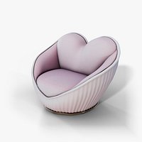 Crystal Heart Armchair - Heart Shaped Tub Chair