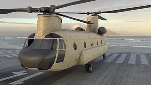CH-47 chinhook military transport helicopter