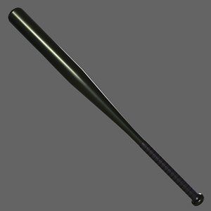 3D PBR Baseball Bat Green