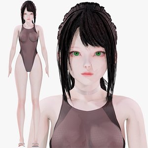 Bikini 0008 - UE5 - Unity - Blender - Animated - Realistic Female Character