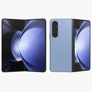 Samsung Galaxy Z Fold 5 Blue Animated