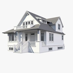 3d family house model