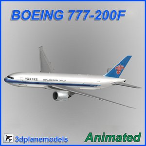 3d model boeing 777-200f cargo