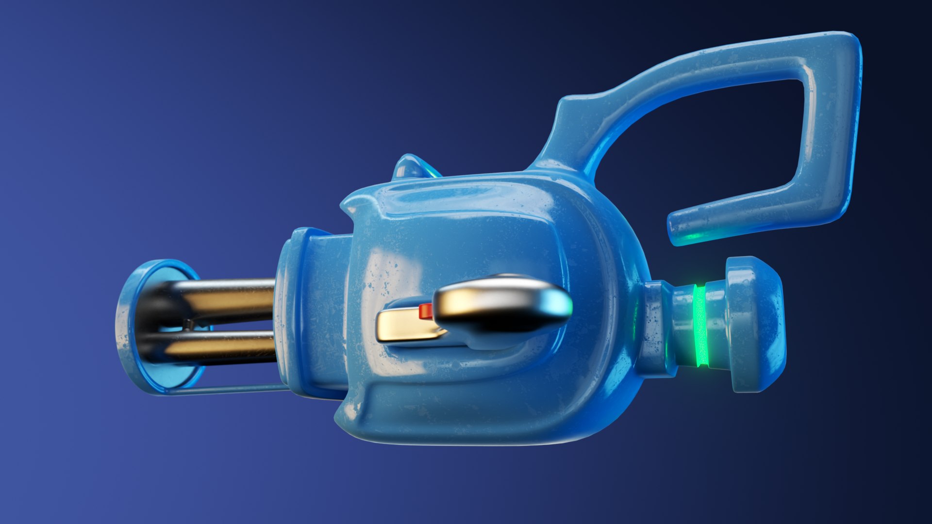 Cartoon-style Gatling Gun Weapon As A Game Prop 3D - TurboSquid 2383598