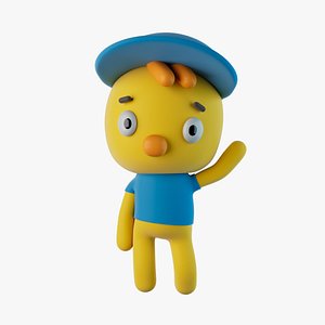 Mimi Rigged Cartoon Character 3D model