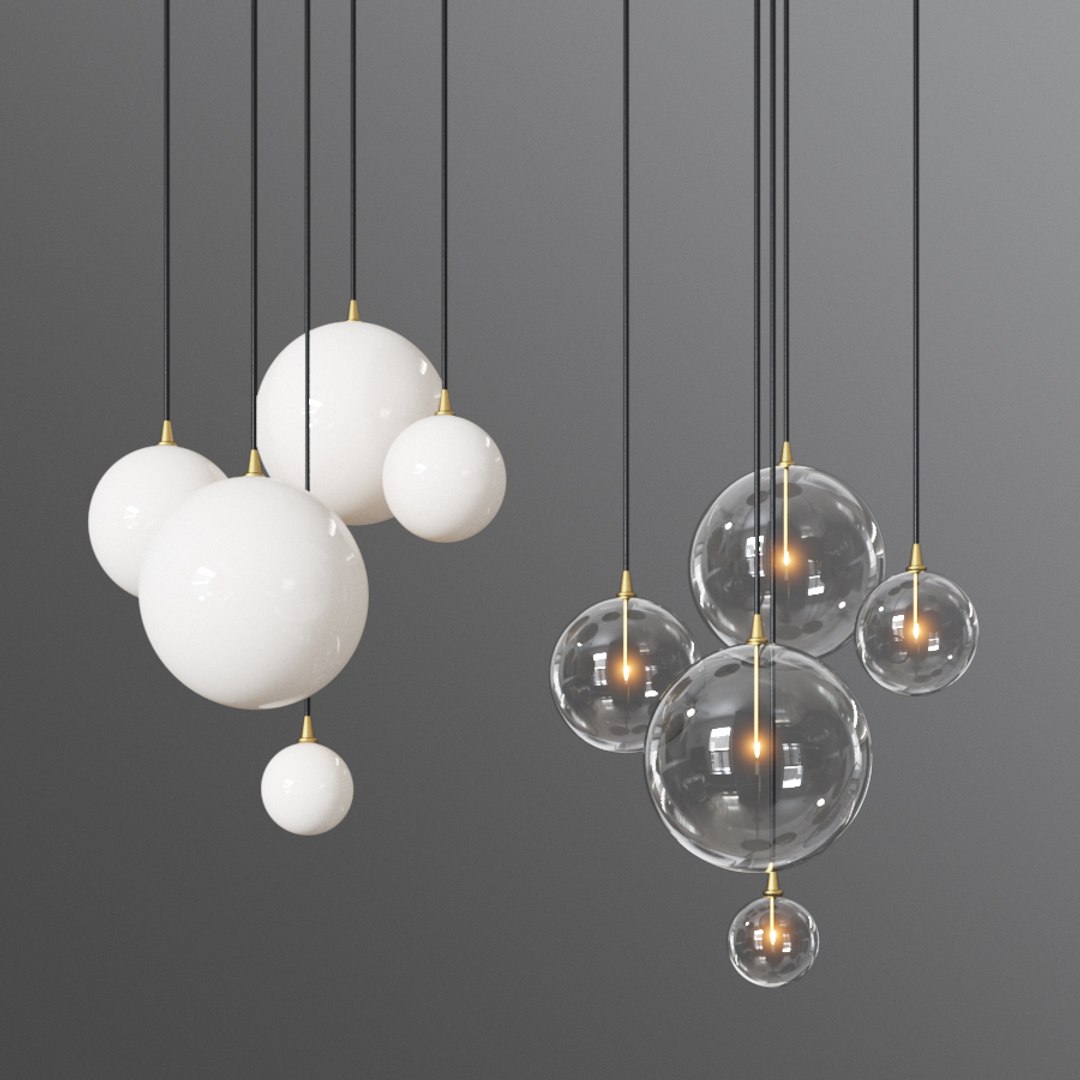 Magic cluster pendant light 3D model - TurboSquid 1602223