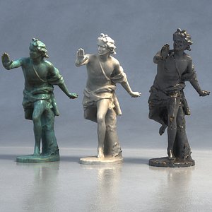 3D model Ancient  Apollo Statue