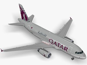 Airbus ACJ319 Qatar Amiri Flight 3D model