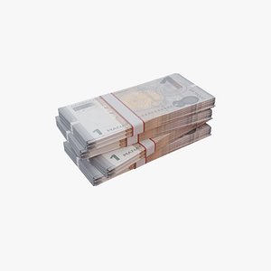 1 Azerbaijani Manat AZN 3D
