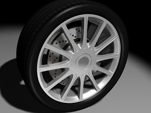 3ds car wheel tire
