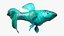 Guppy Fish Malachite Rigged for Cinema 4D