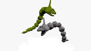 3D POKEMON Onix Animated Game Already model