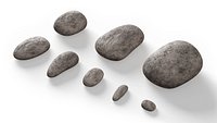 Smooth Pebbles - Rock Set