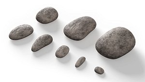 Smooth Pebbles - Rock Set
