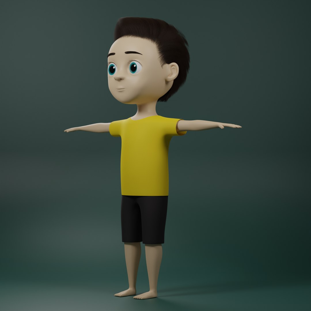 Cartoon Character Boy 3D Model Model - TurboSquid 2016848