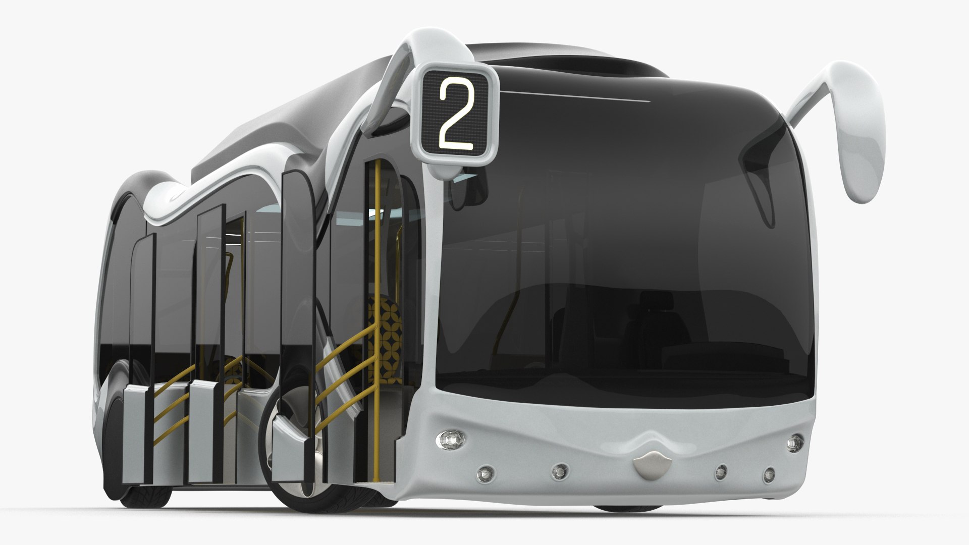 3D Futuristic Electric Bus Concept White Rigged Model - TurboSquid 2250950
