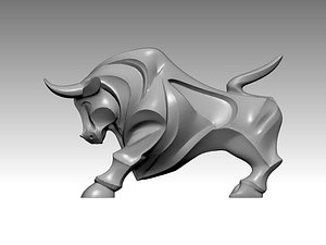 Bull statue animal 3D