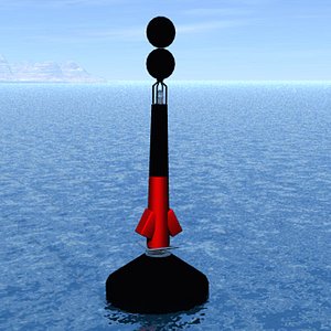 3d model buoy boia perigo isolado