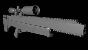 3D replica bulldog rifle gun model