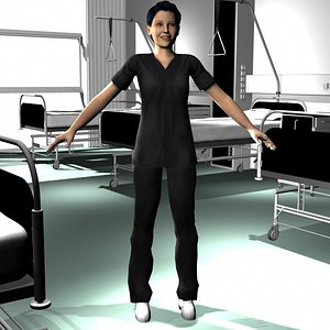 3d male medical staff 02 model