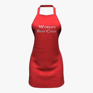 Grilling Chef Apron 3D model